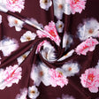 Attractive Pink Roses With Grey Digital Printed Fabric - Japan Satin – js 0 ta08328p2 110 attractive pink roses with grey digital printed fabric japan satin 1