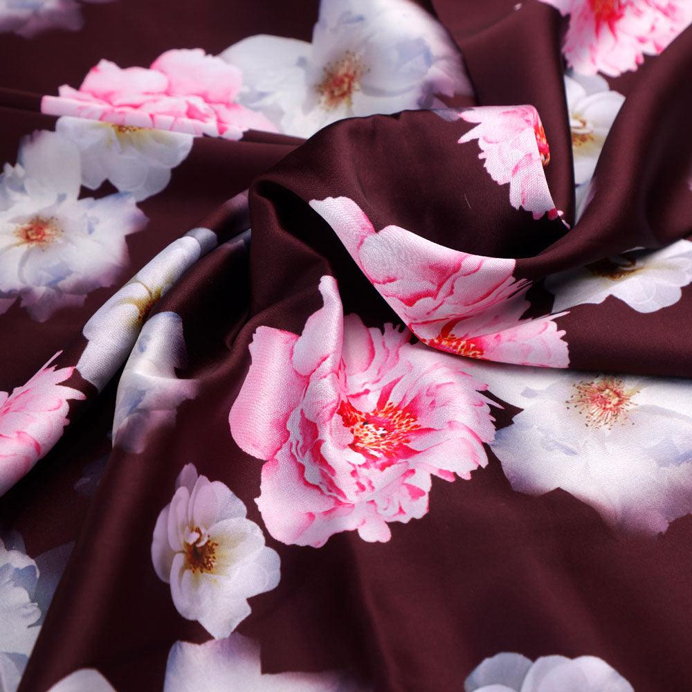 Attractive Pink Roses With Grey Digital Printed Fabric - Japan Satin – js 0 ta08328p2 110 attractive pink roses with grey digital printed fabric japan satin 3