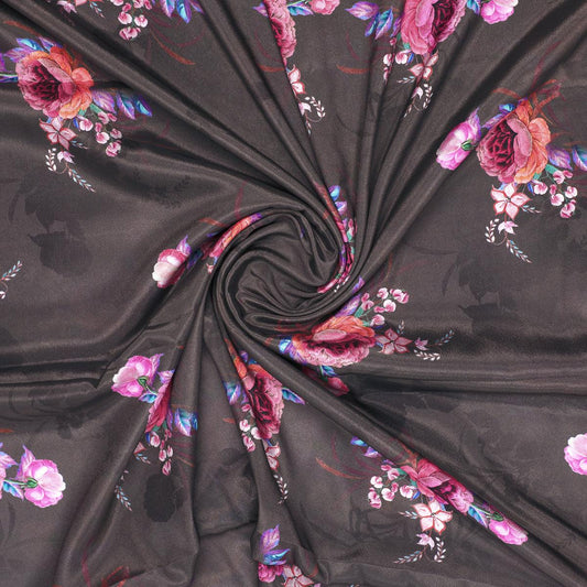 Decorative Bunch Of Colorful Tangle Digital Printed Fabric - Japan Satin - FAB VOGUE Studio®