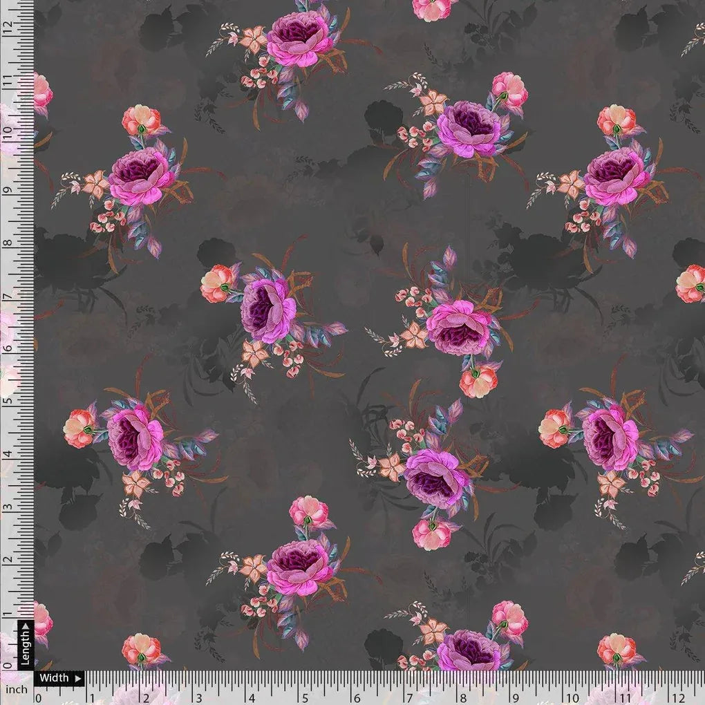 Lovely Peony With Wax Flower Digital Printed Fabric - Japan Satin – js 0 ta08330p3 110 lovely peony with wax flower digital printed fabric japan satin 5