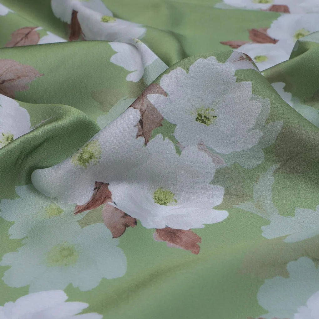 Lovely White Rose Digital Printed Fabric - Japan Satin – js 0 ta08334p4 110 lovely white rose digital printed fabric japan satin 3
