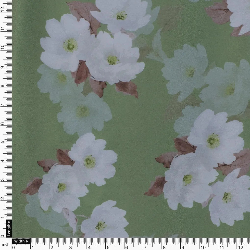 Lovely White Rose Digital Printed Fabric - Japan Satin – js 0 ta08334p4 110 lovely white rose digital printed fabric japan satin 4
