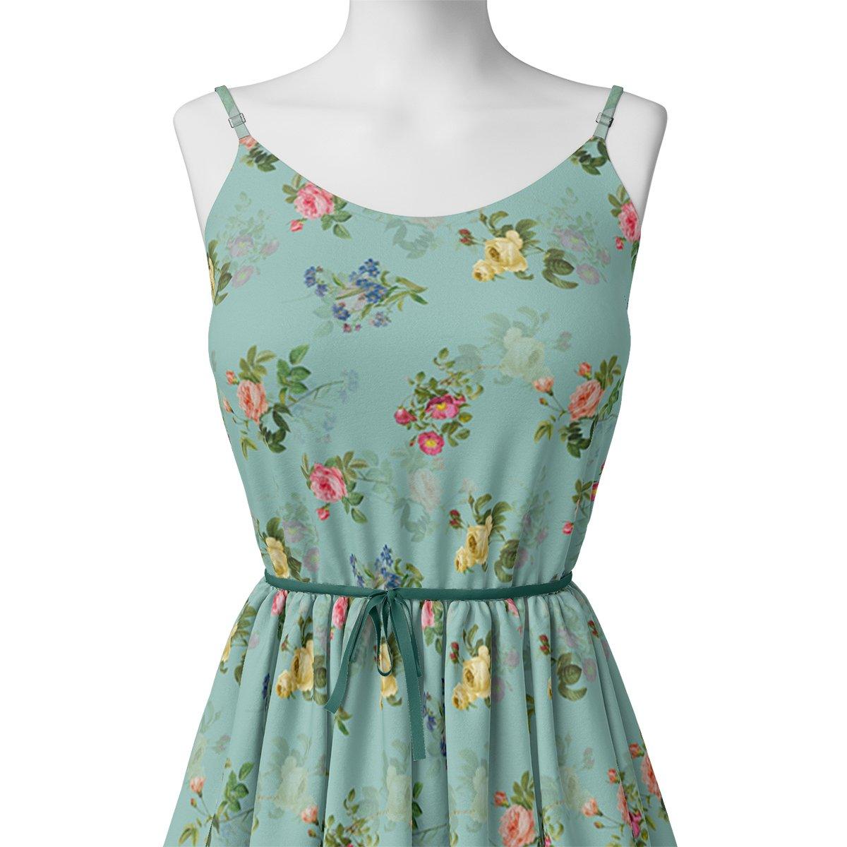 Summer Vintage Colorful Flower Digital Printed Fabric - Japan Satin – js 0 ta08353 110 summer vintage colorful flower digital printed fabric japan satin 2