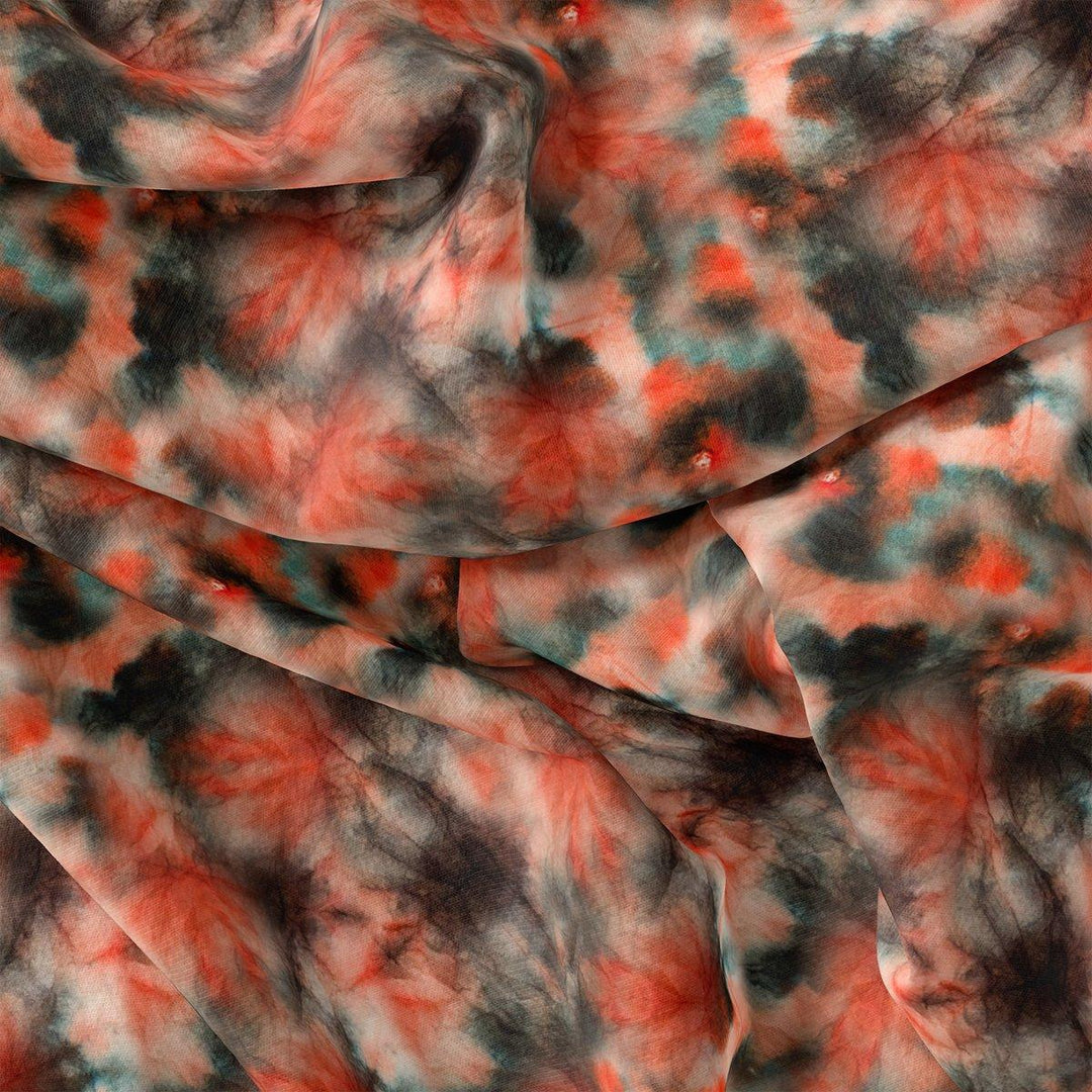 Watercolour Maple Leaves Flower Digital Printed Fabric - FAB VOGUE Studio®