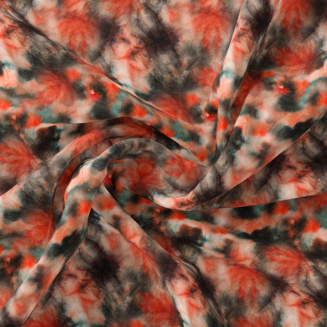 Watercolour Maple Leaves Flower Digital Printed Fabric - FAB VOGUE Studio®