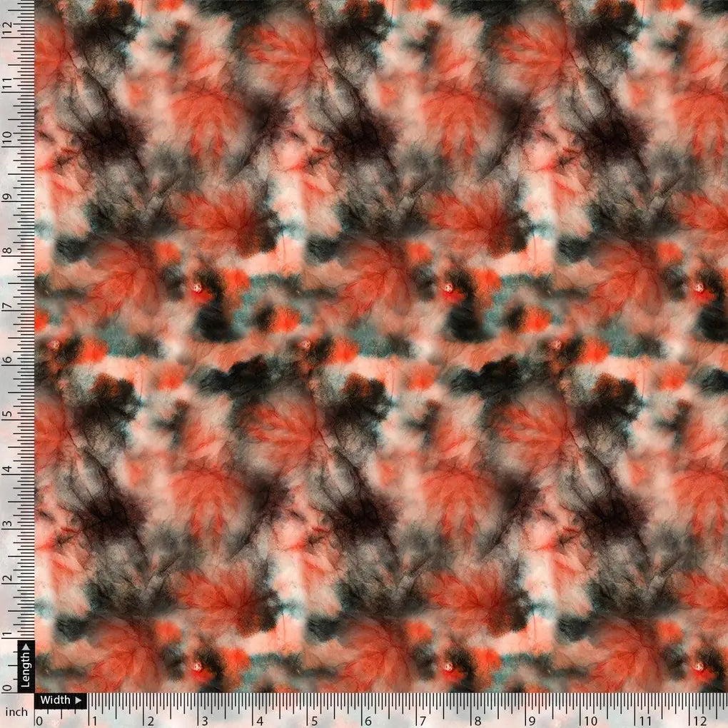 Watercolour Maple Leaves Flower Digital Printed Fabric – js 0 ta08367 110 watercolour maple leaves flower digital printed fabric 4