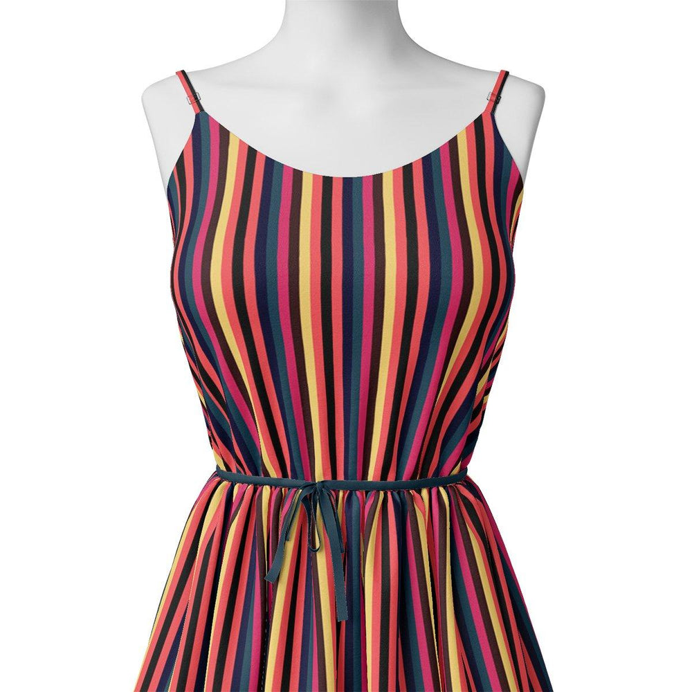 Bengal Stripes Multicolour Strips Digital Printed Fabric - FAB VOGUE Studio®