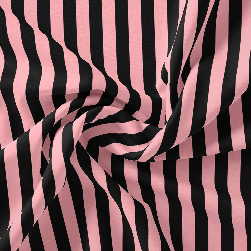 Bayadere Stripes Black With Pink Digital Printed Fabric – js 0 ta08373 110 bayadere stripes black with pink digital printed fabric 1