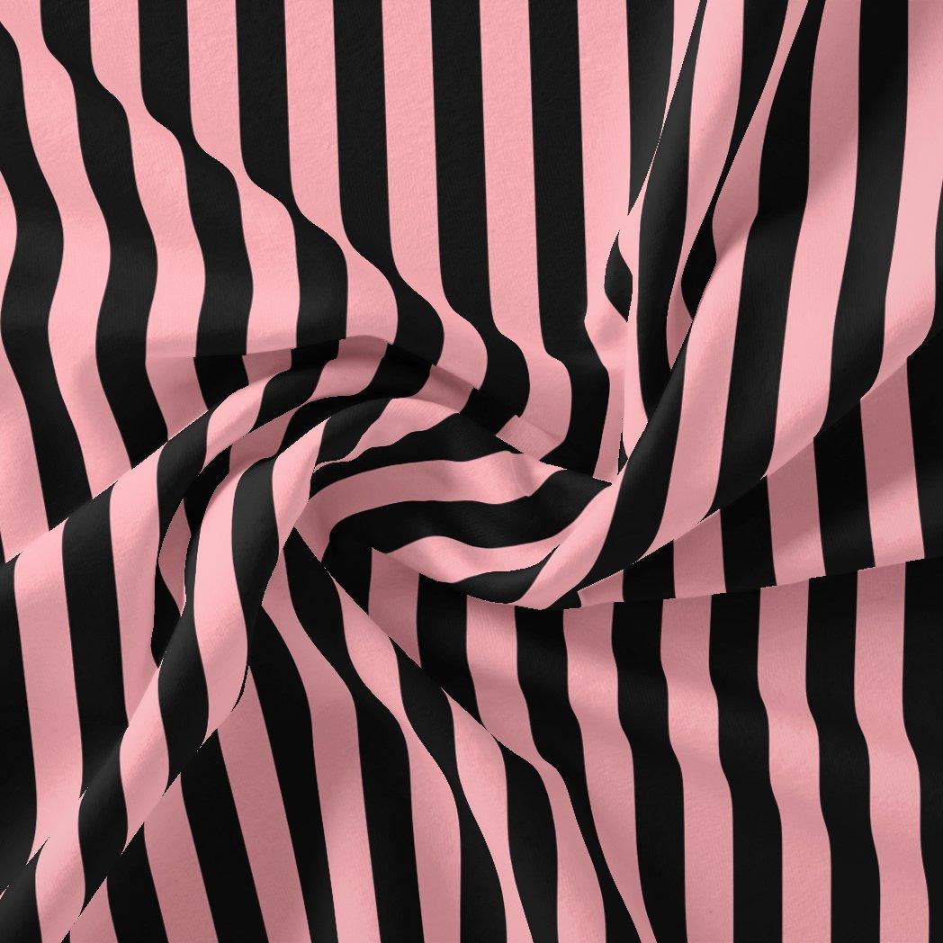 Bayadere Stripes Black With Pink Digital Printed Fabric – js 0 ta08373 110 bayadere stripes black with pink digital printed fabric 1