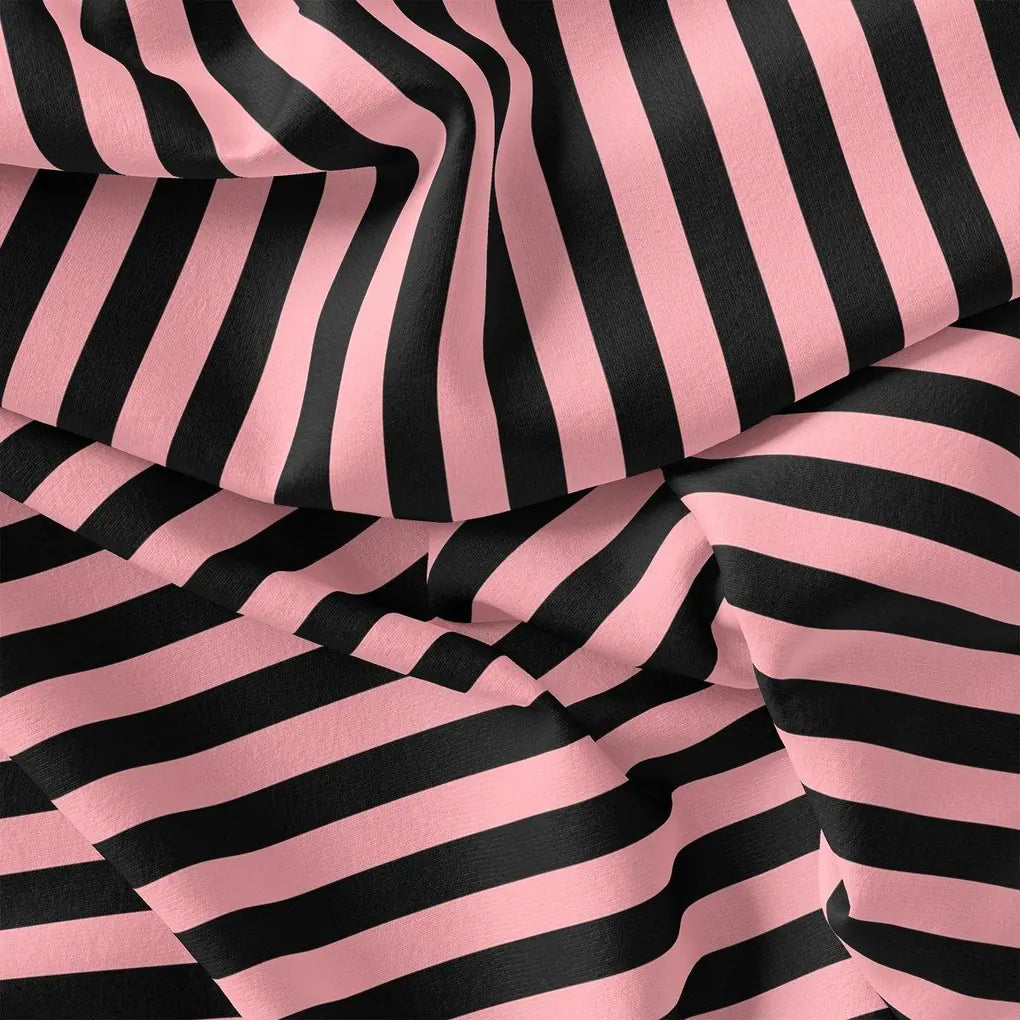 Bayadere Stripes Black With Pink Digital Printed Fabric – js 0 ta08373 110 bayadere stripes black with pink digital printed fabric 3