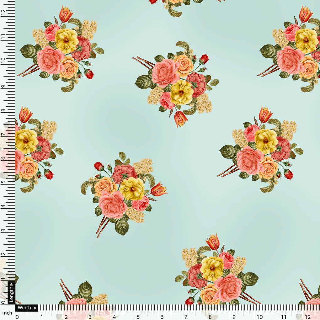 Decorative Peony Roses With Daisy Flower Digital Printed Fabric - Japan Satin – js 0 ta08415c 110 decorative peony roses with daisy flower digital printed fabric japan satin 5