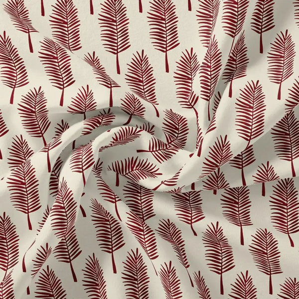 Red Pedate Leaves Digital Printed Fabric – js 0 ta08441 110 red pedate leaves digital printed fabric 1