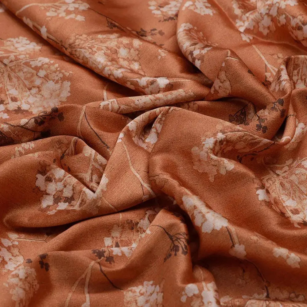 Brown Brush Painted Flower Digital Printed Fabric – js 0 ta0845 110 brown brush painted flower digital printed fabric 3