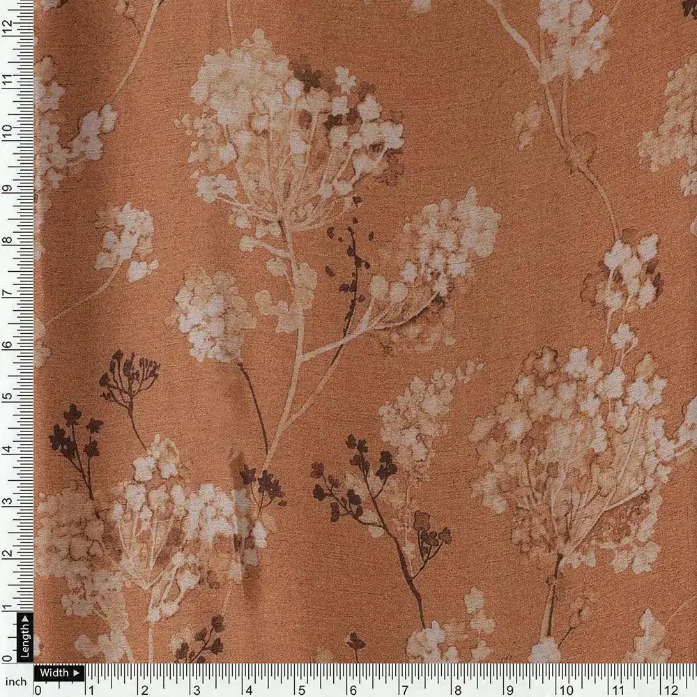 Brown Brush Painted Flower Digital Printed Fabric – js 0 ta0845 110 brown brush painted flower digital printed fabric 4