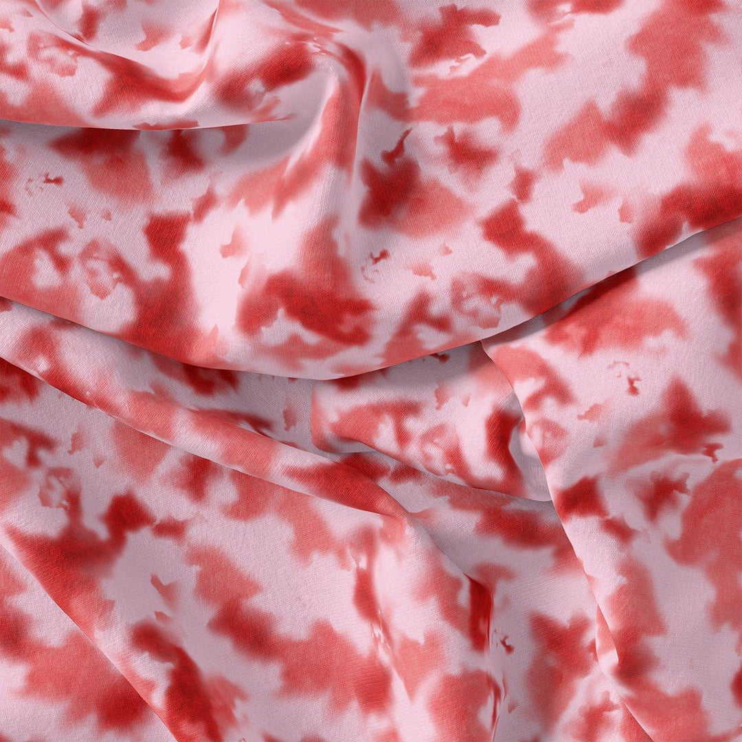 Watercolour Colour Red Spot Digital Printed Fabric - FAB VOGUE Studio®