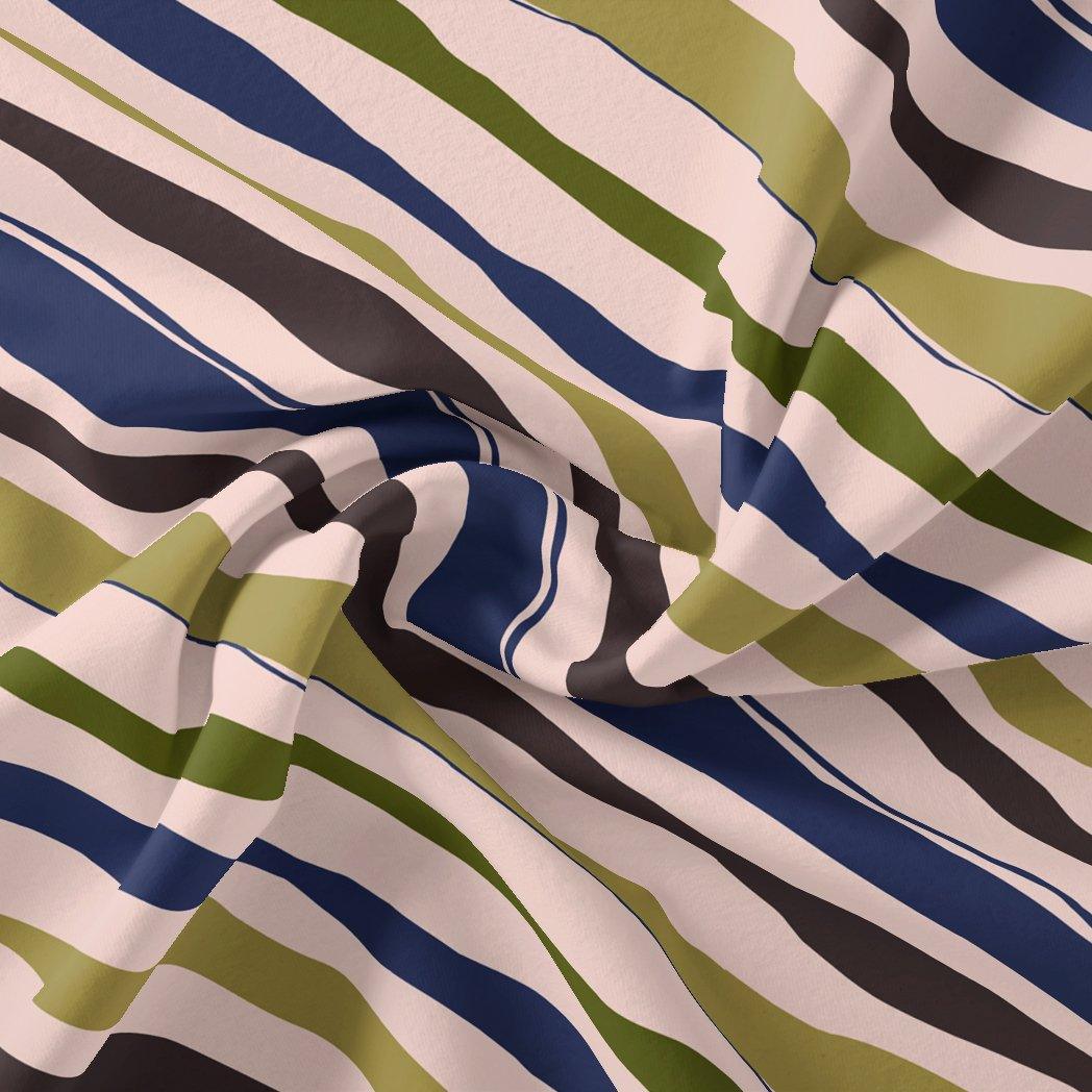 Beautiful Waving Colourful Digital Printed Fabric - FAB VOGUE Studio®