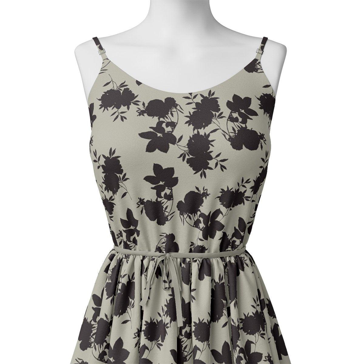 Black Floral Flower Digital Printed Fabric – js 0 ta08505 110 black floral flower digital printed fabric 2