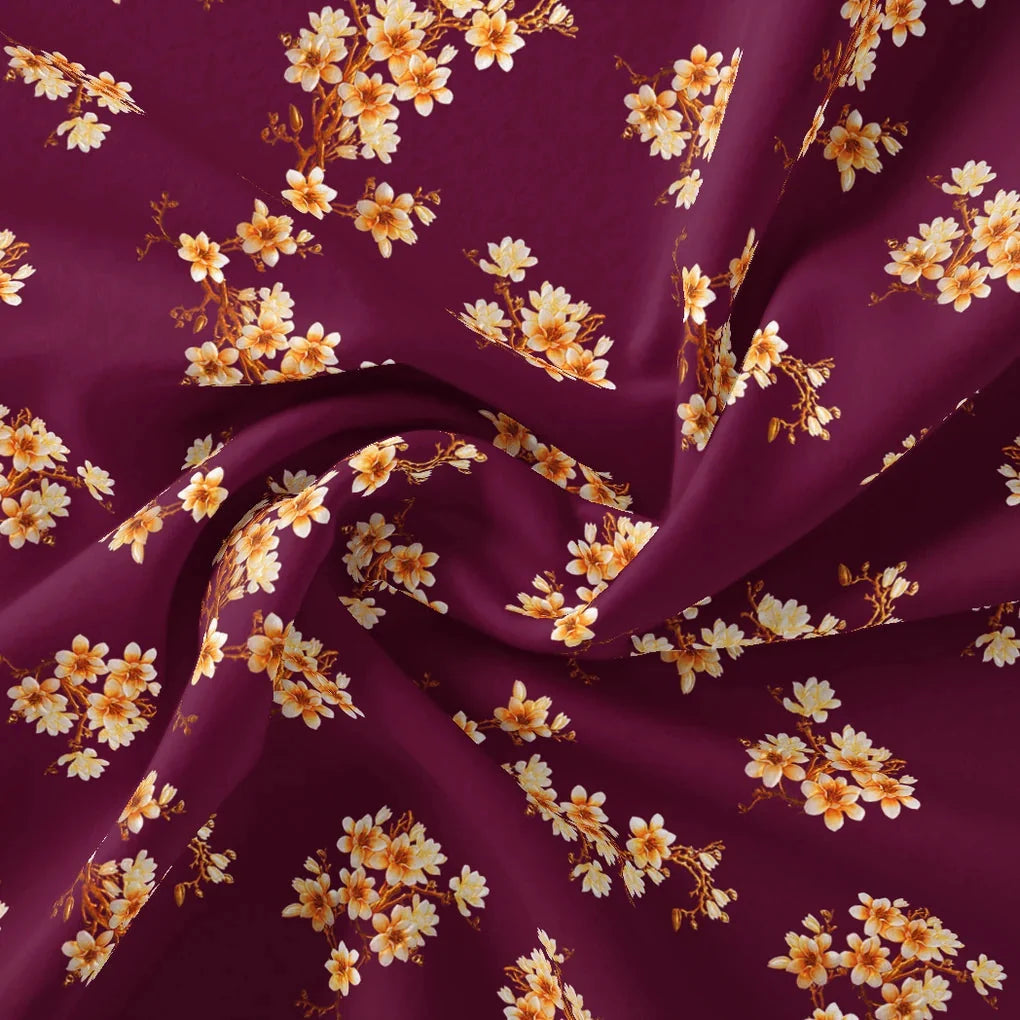 Attractive Yellow Lily Floral Flower Digital Printed Fabric – js 0 ta08510d 110 attractive yellow lily floral flower digital printed fabric 1