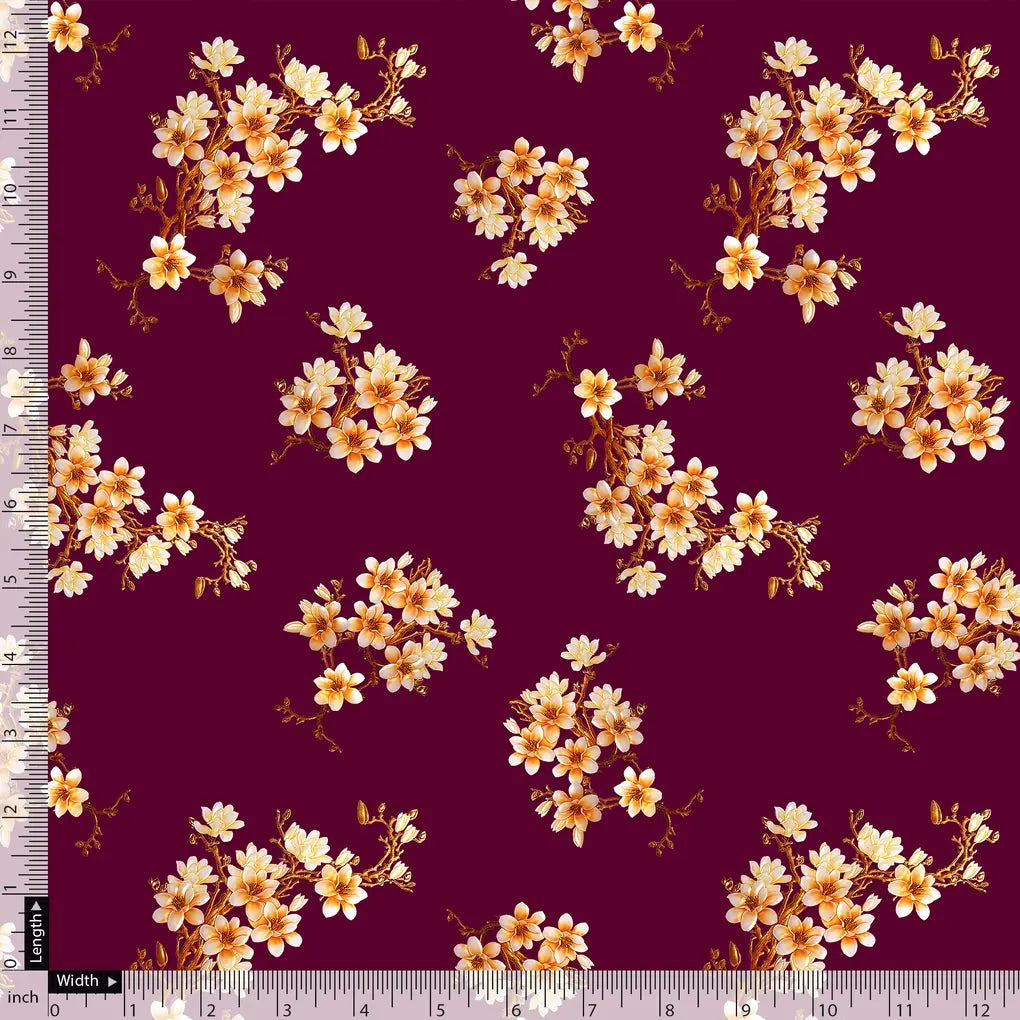 Attractive Yellow Lily Floral Flower Digital Printed Fabric – js 0 ta08510d 110 attractive yellow lily floral flower digital printed fabric 5