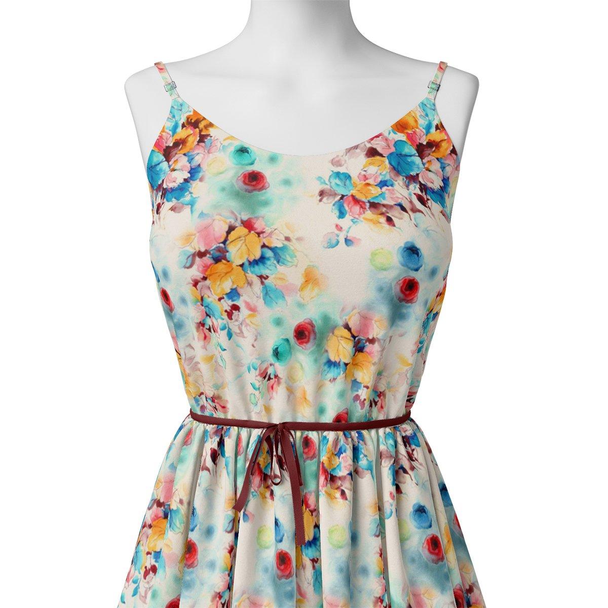 Rainbow Colourful Tulip Roses Digital Printed Fabric – js 0 ta08523p4 110 rainbow colourful tulip roses digital printed fabric 2