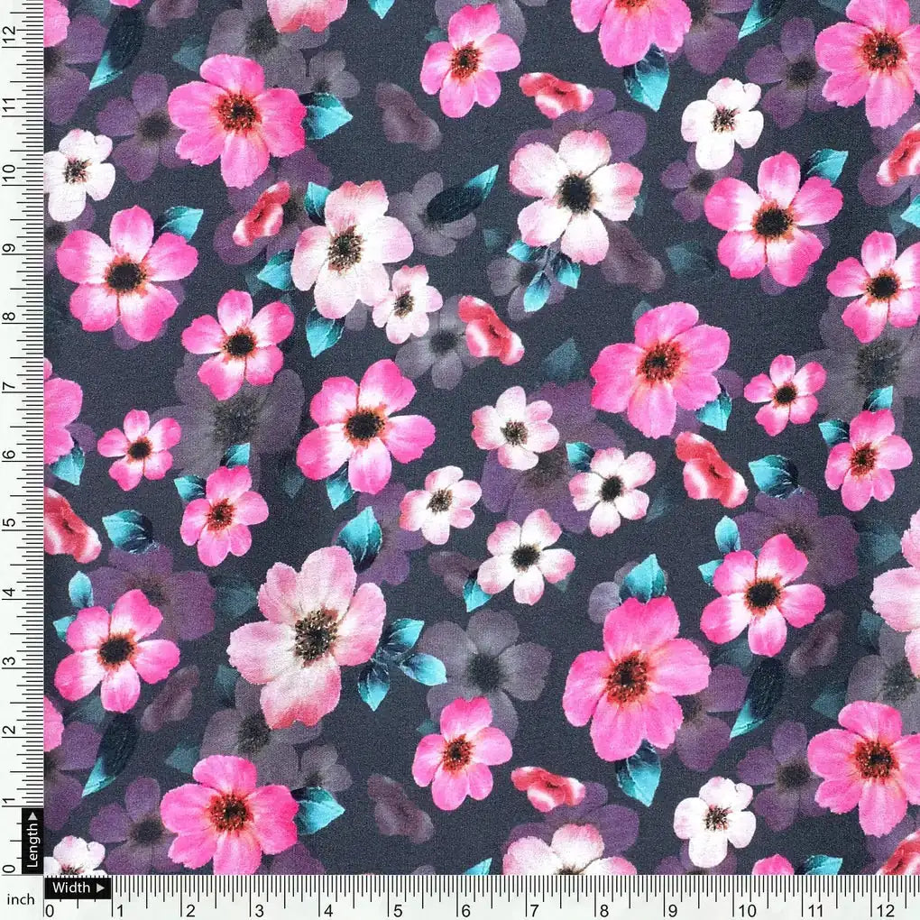 Buttercup Pink Floral Digital Printed Fabric - Japan Satin – js 0 ta08551 110 buttercup pink floral digital printed fabric japan satin 4