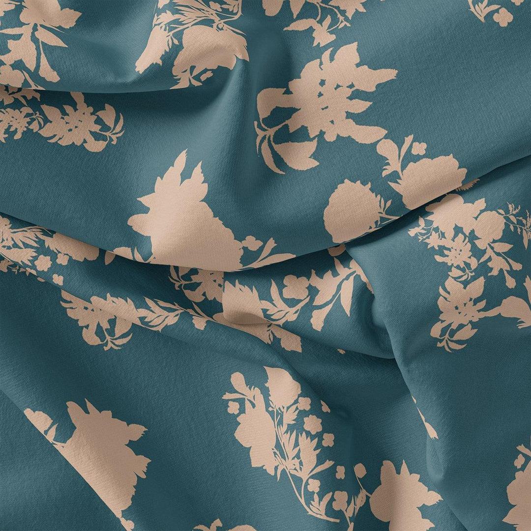 Glorry Beautiful Flower Digital Printed Fabric - Japan Satin - FAB VOGUE Studio®