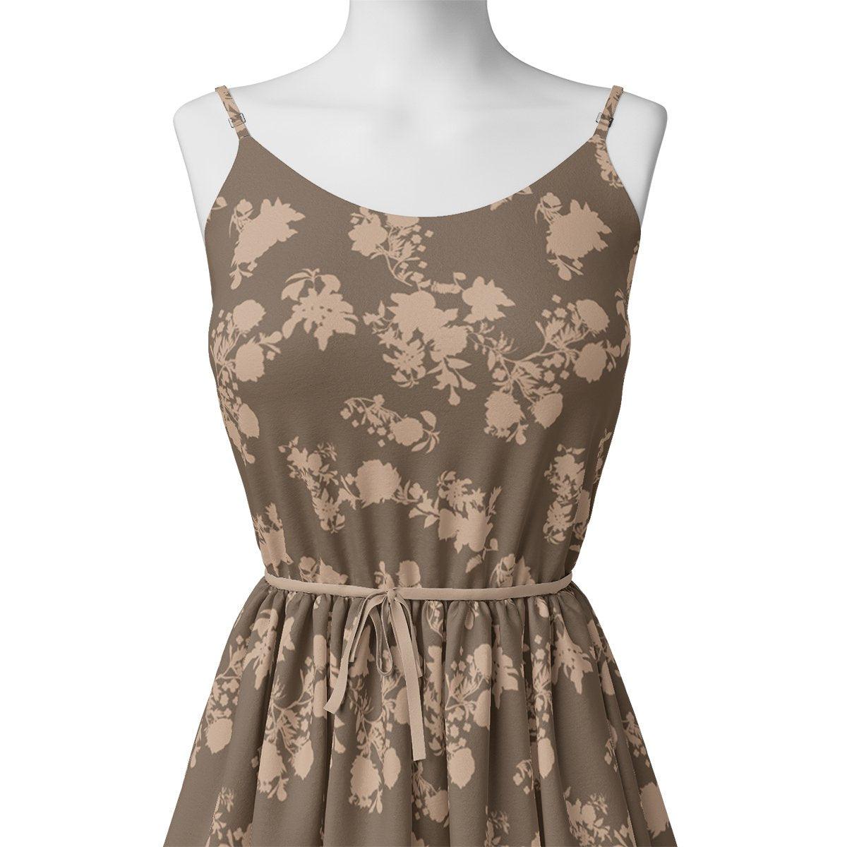 Beautiful Brown Floral Branch Digital Printed Fabric – js 0 ta08569p4 110 beautiful brown floral branch digital printed fabric 2