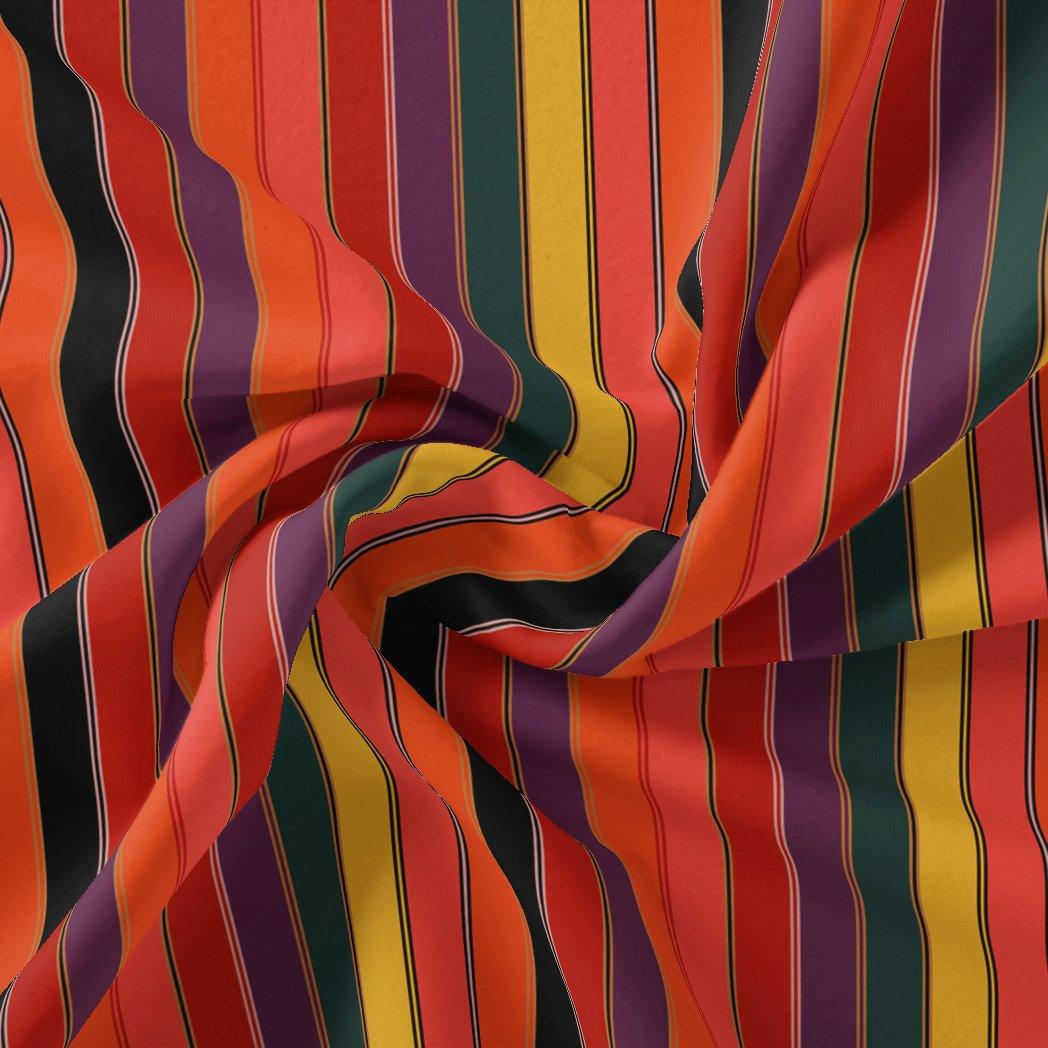 Tiny Serpentine Stripes Pattern Digital Printed Fabric - FAB VOGUE Studio®