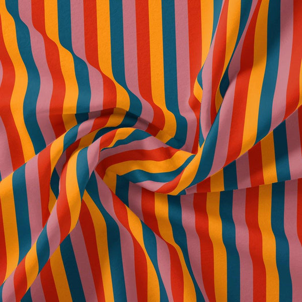 Rainbow Colourful Breton Stripes Digital Printed Fabric – js 0 ta08573 110 rainbow colourful breton stripes digital printed fabric 1