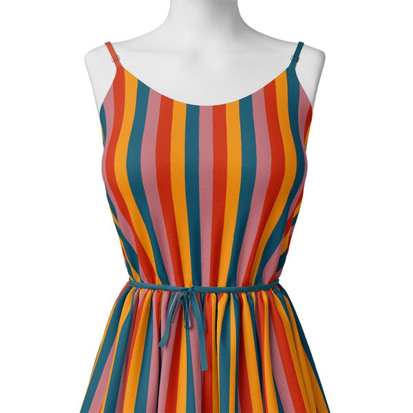 Rainbow Colourful Breton Stripes Digital Printed Fabric – js 0 ta08573 110 rainbow colourful breton stripes digital printed fabric 2 - alternate view