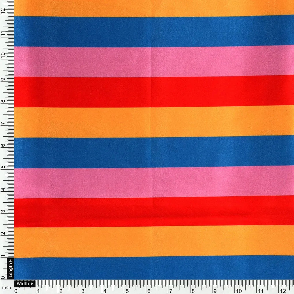 Rainbow Colourful Breton Stripes Digital Printed Fabric - Japan Satin – js 0 ta08573 110 rainbow colourful breton stripes digital printed fabric japan satin 4