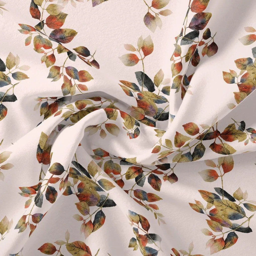 Lovely Small Goat Willow Leafs Digital Printed Fabric - Japan Satin – js 0 ta08589p5 110 lovely small goat willow leafs digital printed fabric japan satin 3