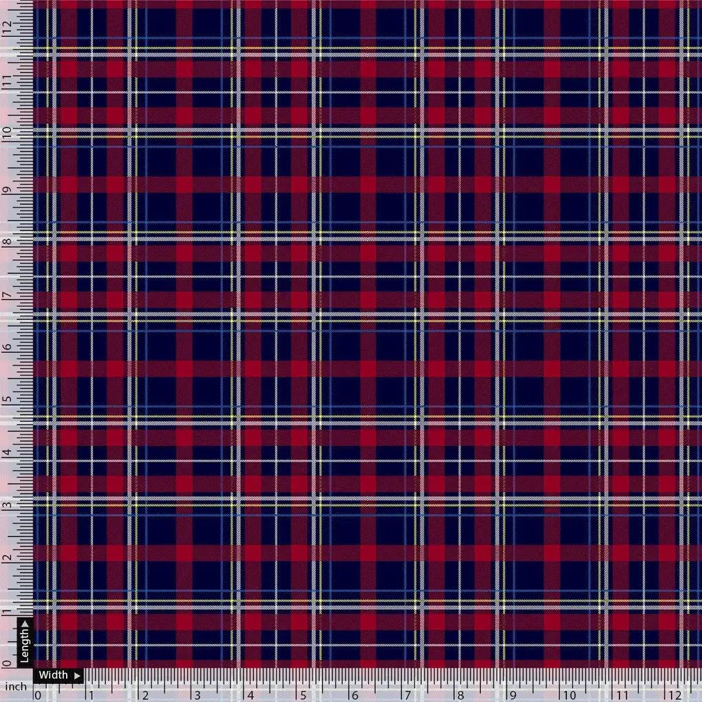 Gingham Pattern With Red And Blue Colour Digital Printed Fabric – js 0 ta08596 110 gingham pattern with red and blue colour digital printed fabric 4