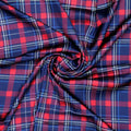 Gingham Pattern With Red And Blue Colour Digital Printed Fabric - Japan Satin – js 0 ta08596 110 gingham pattern with red and blue colour digital printed fabric japan satin 1