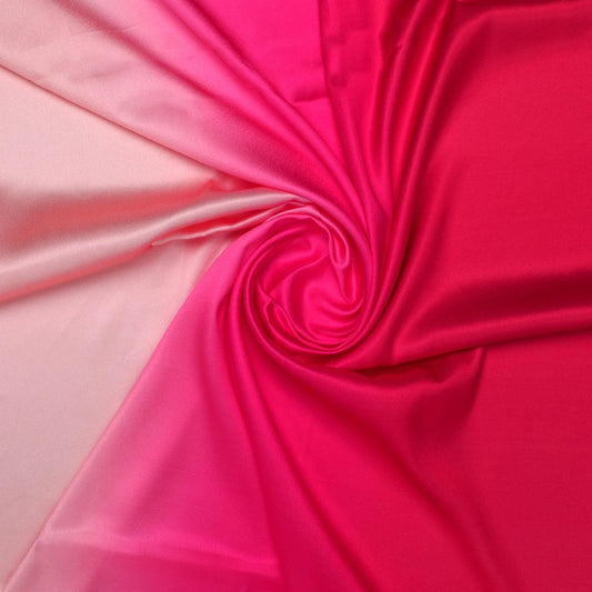 Beautiful Three Colour Gradients Digital Printed Fabric - Japan Satin - FAB VOGUE Studio®