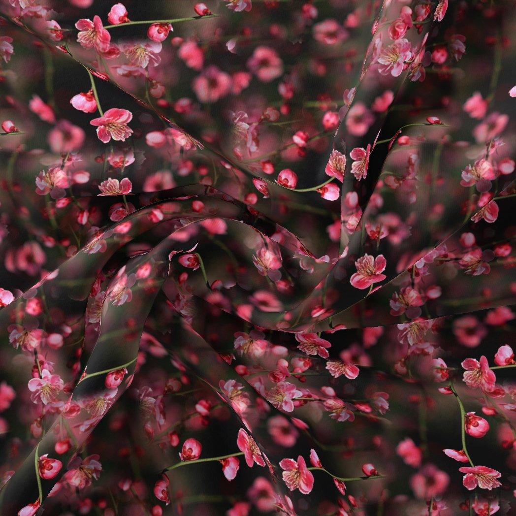 Tiny Pink Chintz Branch Digital Printed Fabric - FAB VOGUE Studio®