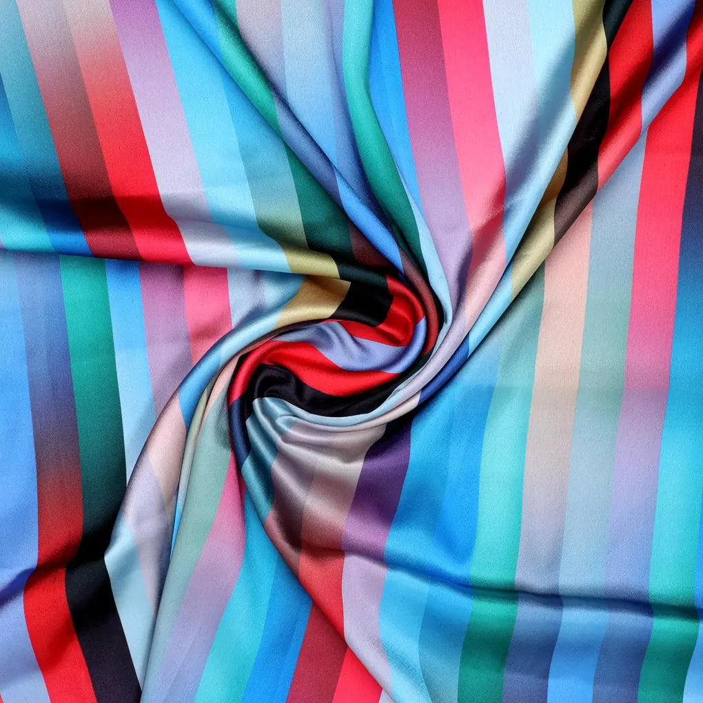 Rainbow Blurry Serpentine Strips Digital Printed Fabric - Japan Satin – js 0 ta08671 110 rainbow blurry serpentine strips digital printed fabric japan satin 1