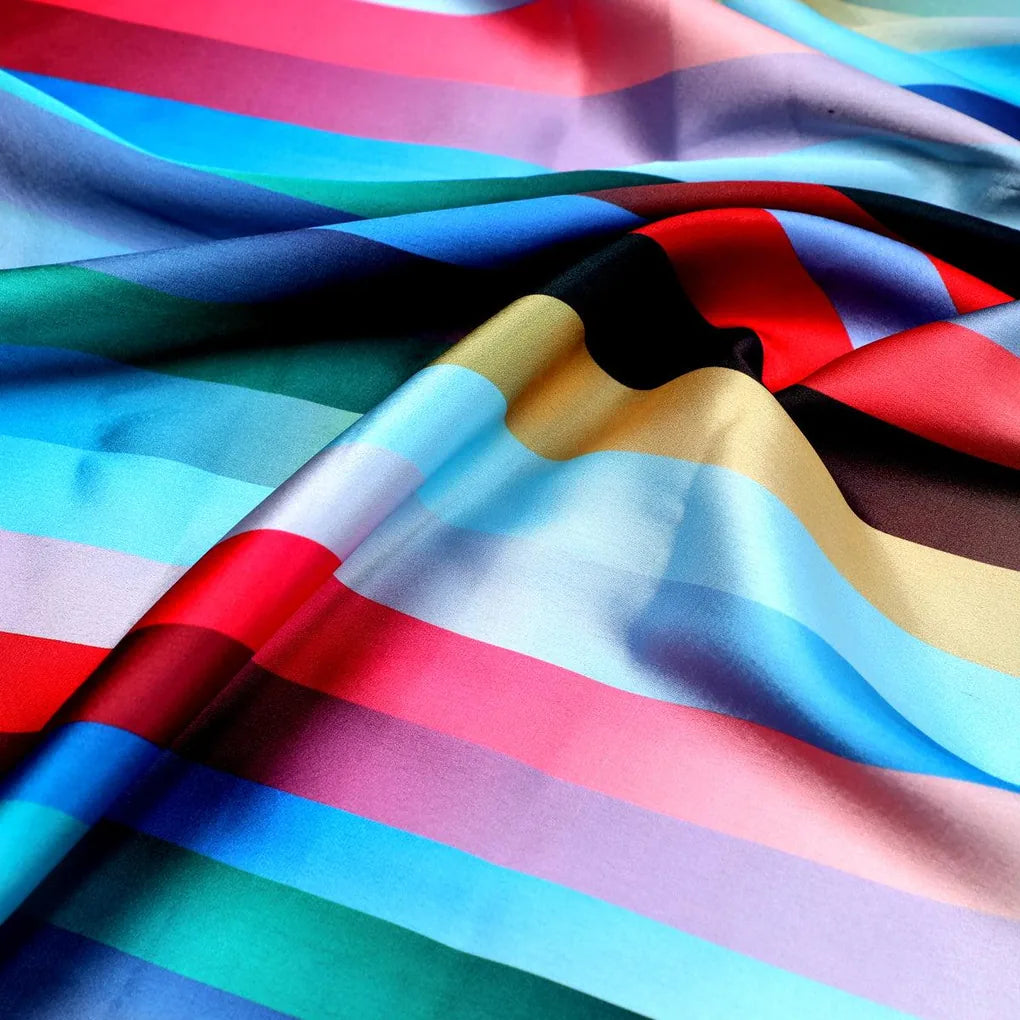 Rainbow Blurry Serpentine Strips Digital Printed Fabric - Japan Satin – js 0 ta08671 110 rainbow blurry serpentine strips digital printed fabric japan satin 3