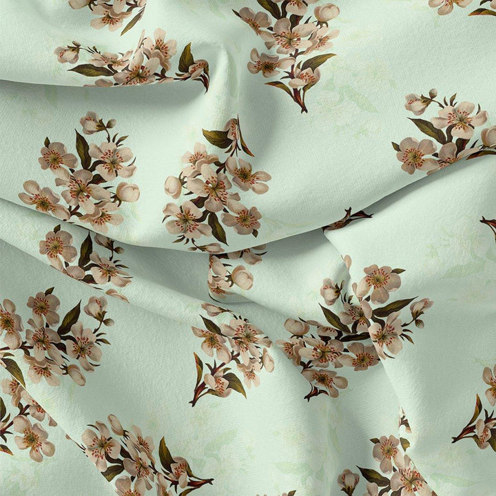 Lovely Seamless Chintz Bunch Digital Printed Fabric - Japan Satin - FAB VOGUE Studio®
