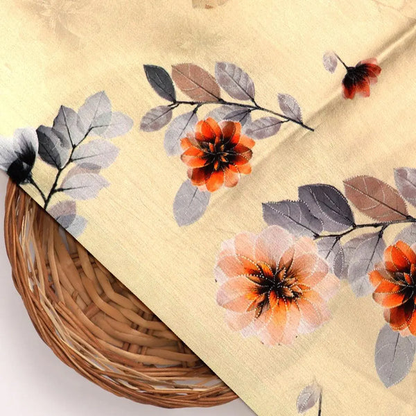 Beautiful Anemone Flower Bunch Digital Printed Fabric - Japan Satin – js 0 ta08728p11 110 beautiful anemone flower bunch digital printed fabric japan satin 2 - alternate view