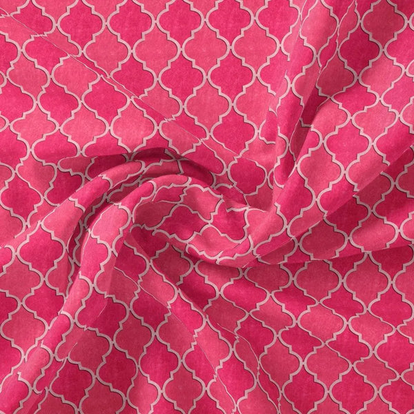Pink Quatrefoil Patterns Digital Printed Fabric – js 0 ta08732p1 110 pink quatrefoil patterns digital printed fabric 1