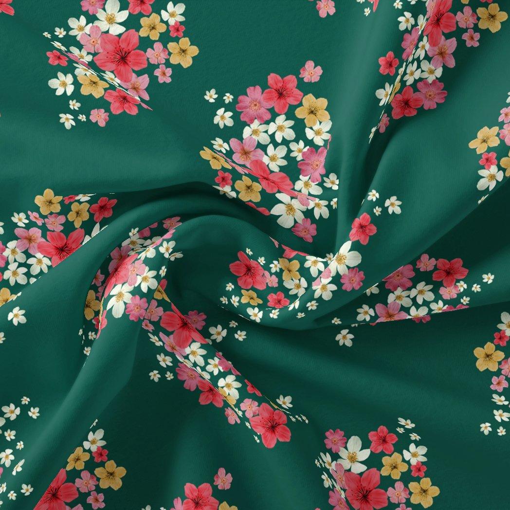 Hawaiian Tiny Colourful Chintz Digital Printed Fabric - Japan Satin - FAB VOGUE Studio®