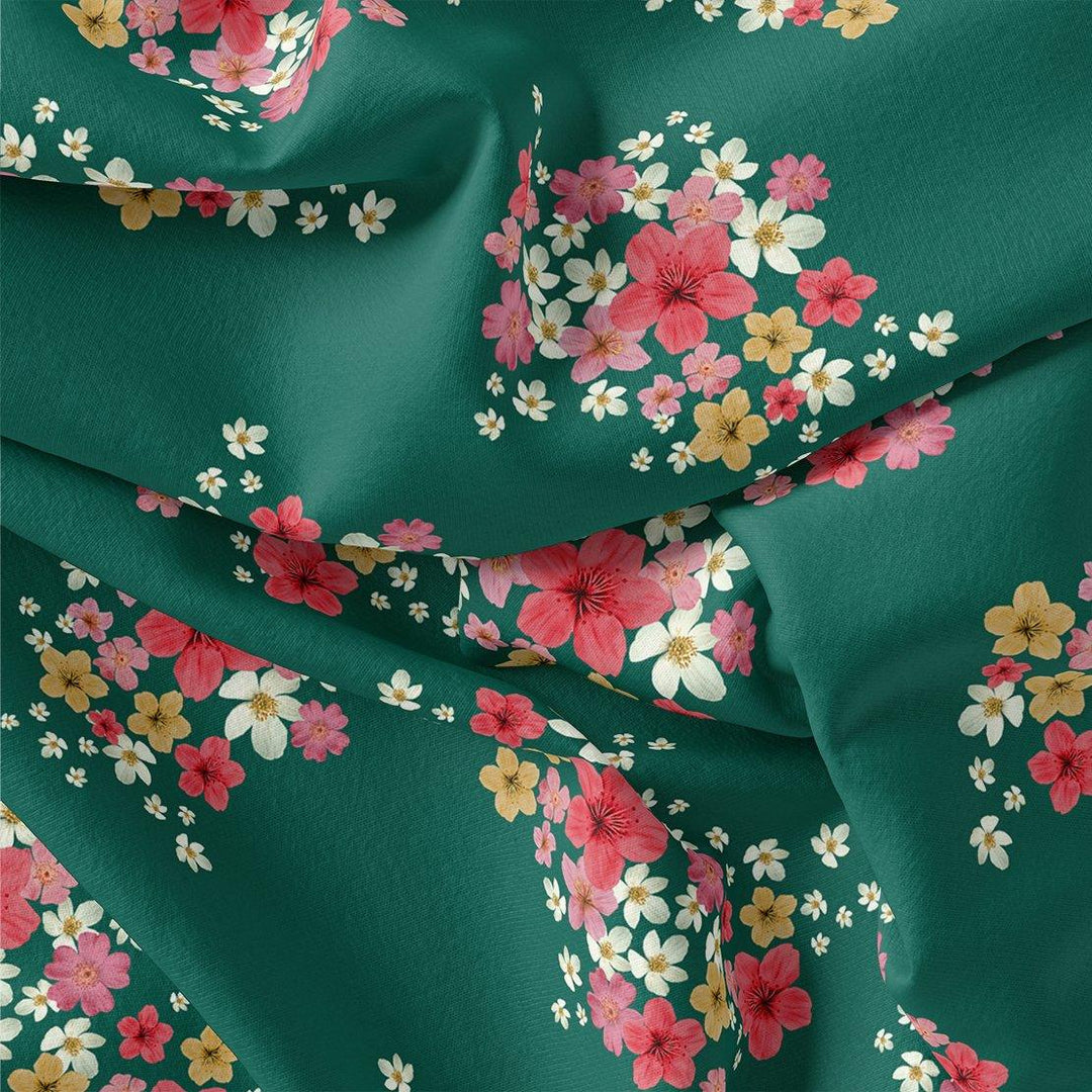 Hawaiian Tiny Colourful Chintz Digital Printed Fabric - Japan Satin - FAB VOGUE Studio®