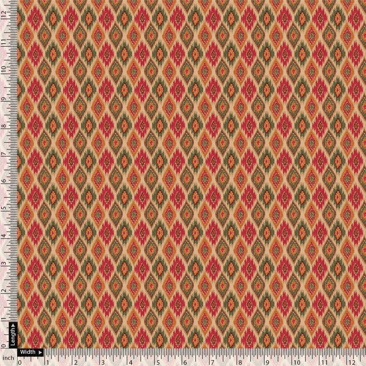 Seamless Pochampilli Patterns Digital Printed Fabric - FAB VOGUE Studio®