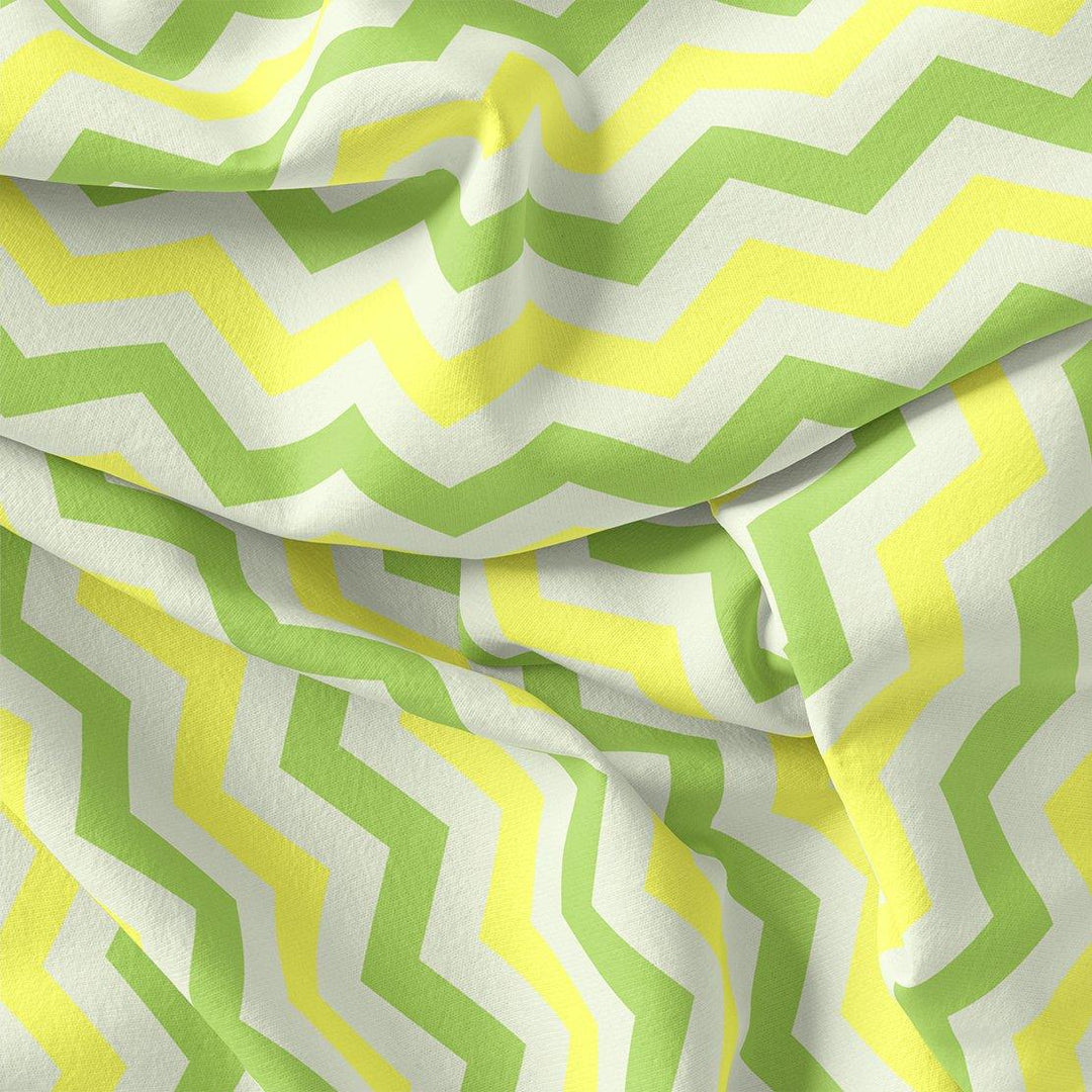 Endless Zigzag Pattern Digital Printed Fabric - FAB VOGUE Studio®