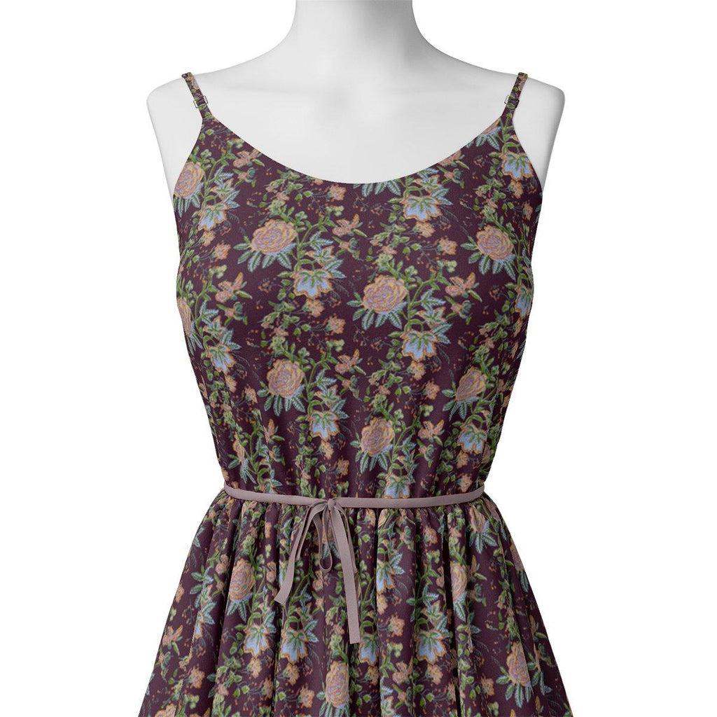 Lovely Roses Embroidery Brunch Digital Printed Fabric - Japan Satin – js 0 ta08806 110 lovely roses embroidery brunch digital printed fabric japan satin 2