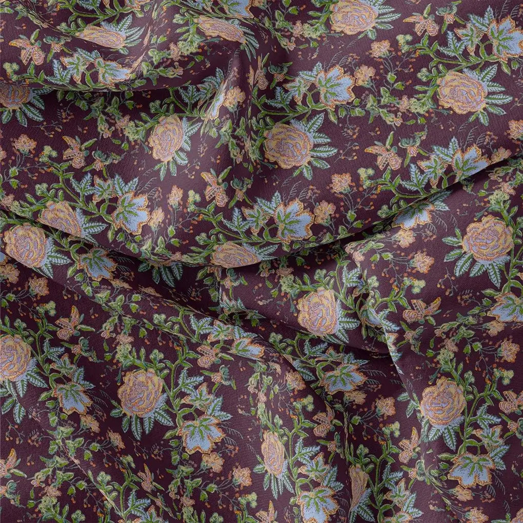 Lovely Roses Embroidery Brunch Digital Printed Fabric - Japan Satin – js 0 ta08806 110 lovely roses embroidery brunch digital printed fabric japan satin 3