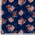Valvet Blue Background With Creamy Roses Digital Printed Fabric – js 0 ta08948p1 110 valvet blue background with creamy roses digital printed fabric 5