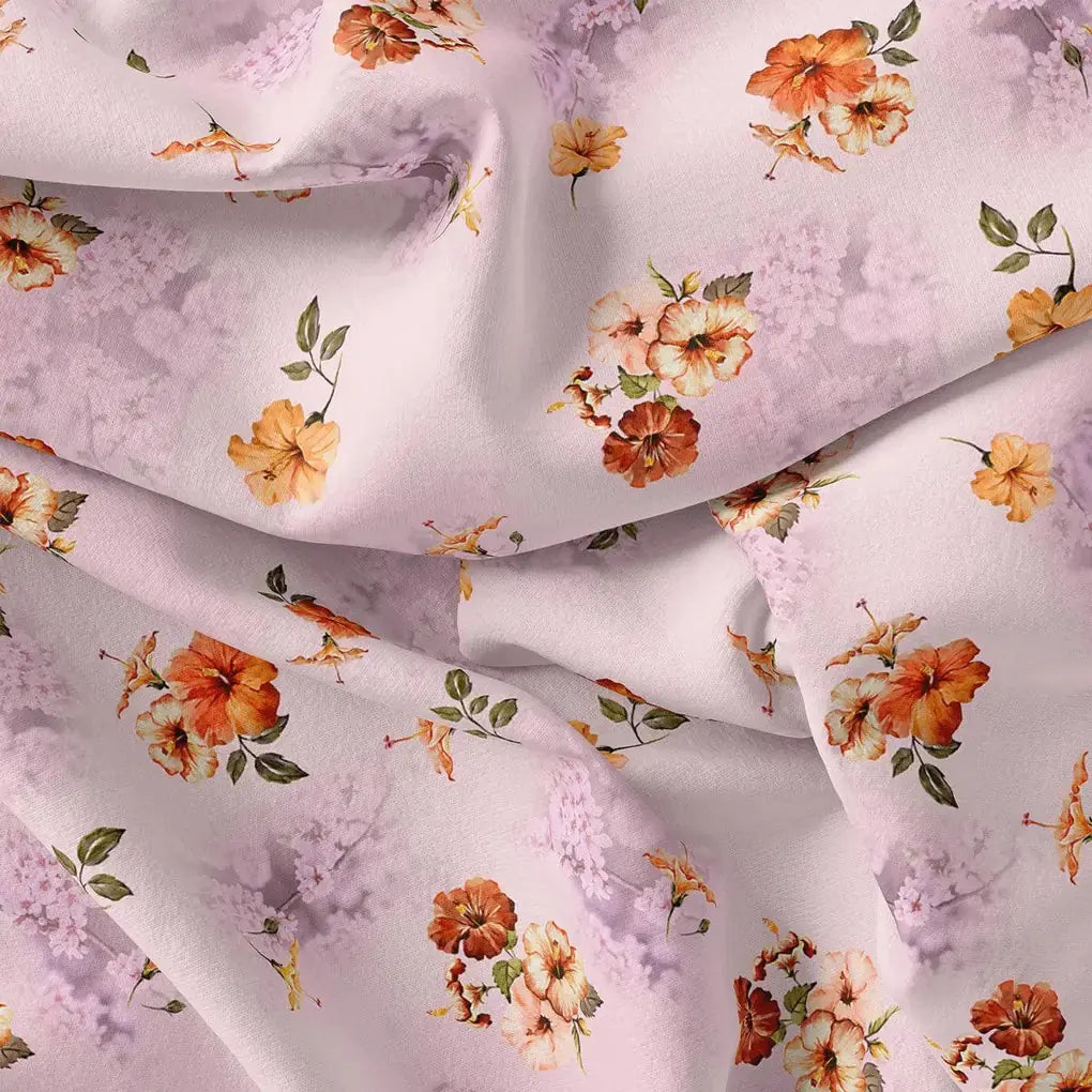 Light Purple Flower Japan Satin Printed Fabric – js 0 ta08985p4 110 light purple flower japan satin printed fabric 4