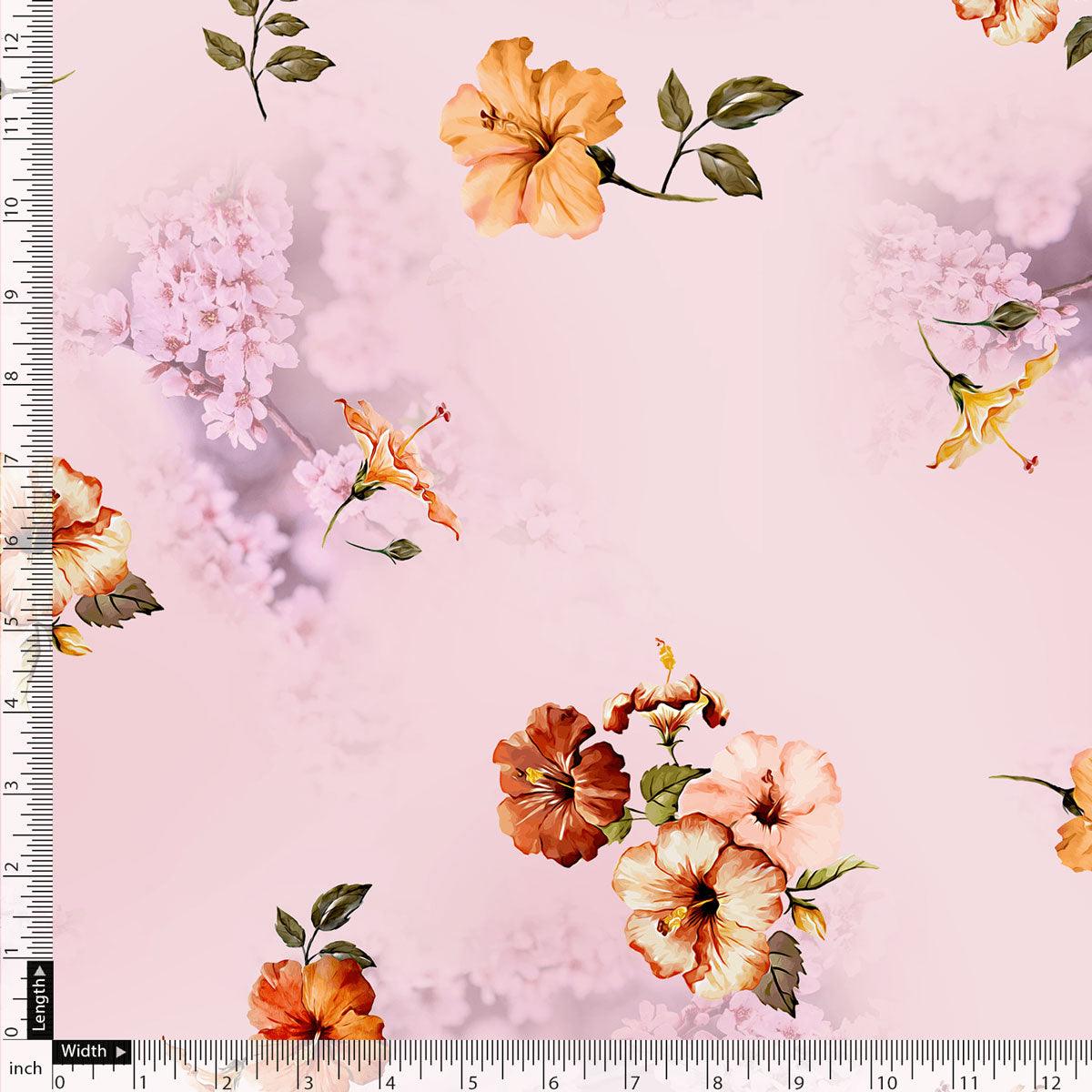 Light Purple Flower Japan Satin Printed Fabric – js 0 ta08985p4 110 light purple flower japan satin printed fabric 5